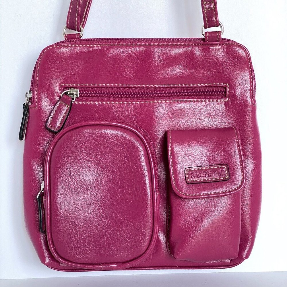 Rosetti Cross Body Dark Pink Handbag Bag Adjustable Strap